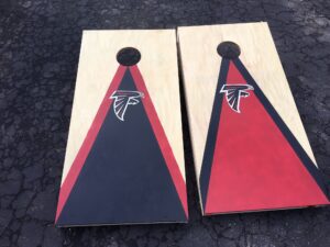 Atlanta Falcons cornhole board